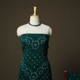 Kutch tie-dye satin cotton bandhani 3pc unstitched dress