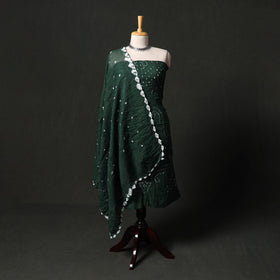 Kutch tie-dye satin cotton bandhani 3pc unstitched dress