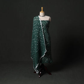 Kutch tie-dye satin cotton bandhani 3pc unstitched dress