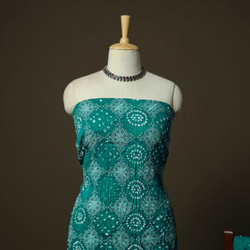 Kutch tie-dye satin cotton bandhani 3pc unstitched dress