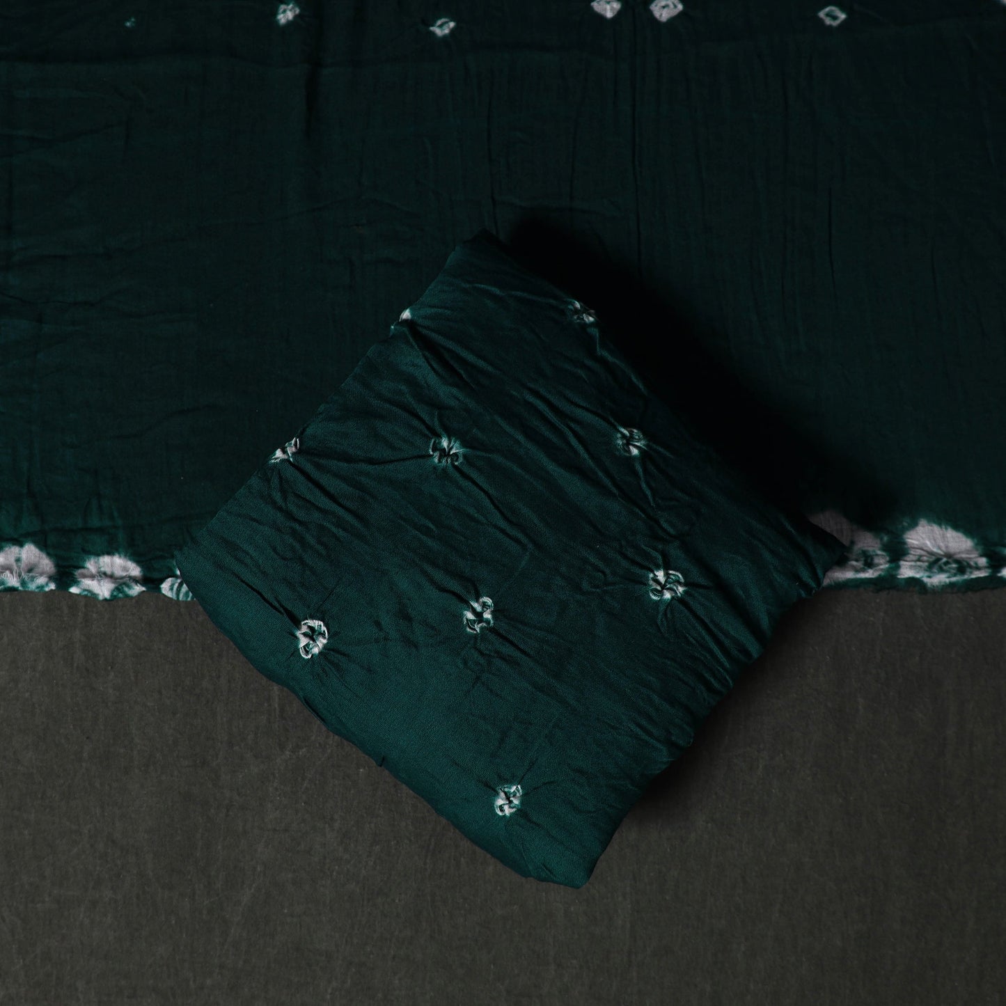 Kutch tie-dye satin cotton bandhani 3pc unstitched dress