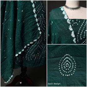Kutch tie-dye satin cotton bandhani 3pc unstitched dress