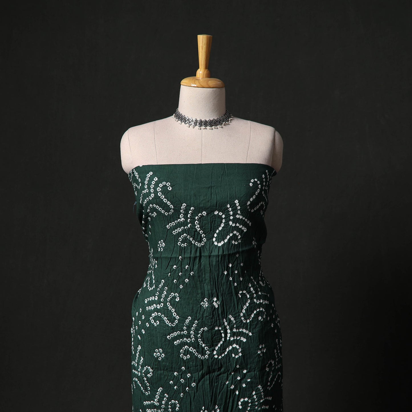 Kutch tie-dye satin cotton bandhani 3pc unstitched dress