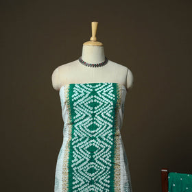Kutch tie-dye satin cotton bandhani 3pc unstitched dress