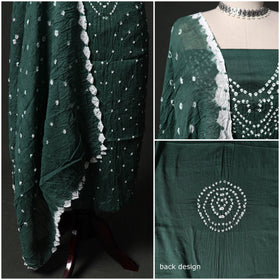 Kutch tie-dye satin cotton bandhani 3pc unstitched dress