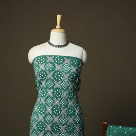Kutch tie-dye satin cotton bandhani 3pc unstitched dress