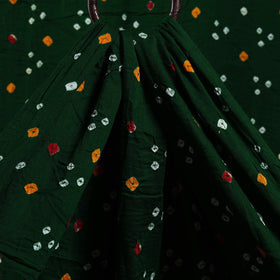 Green - kutch tie-dye satin cotton bandhani fabric 27