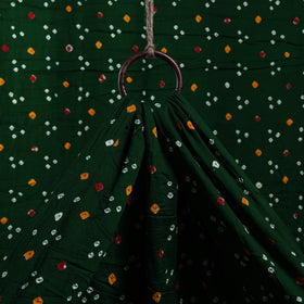 Green - kutch tie-dye satin cotton bandhani fabric 27