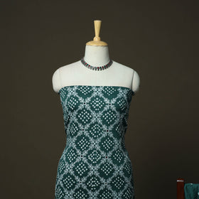 Kutch tie-dye satin cotton bandhani mirror work 3pc