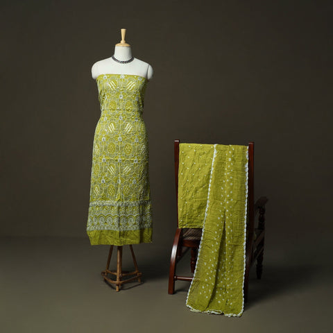 Kutch tie-dye satin cotton bandhani sequin work 3pc