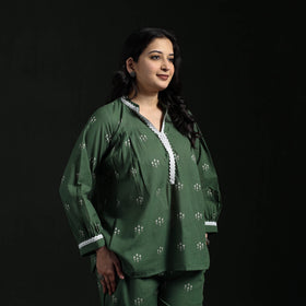Lace work jacquard cotton co-ord set for women 03