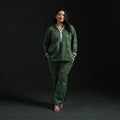 Lace work jacquard cotton co-ord set for women 03