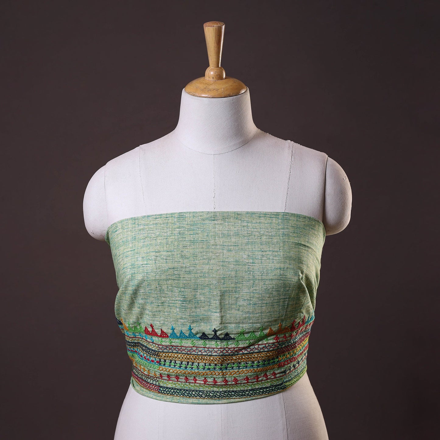 Buy Lambani Embroidery Handspun Cotton Blouse Piece