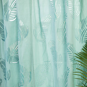 Leaves Cutwork Cotton Barmer Applique Door Curtain