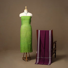 Leheriya tie-dye kota doria cotton 2pc unstitched dress