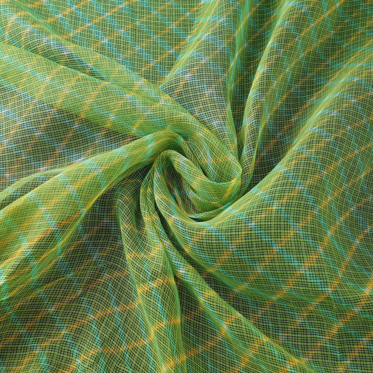 Buy Leheriya Tie-Dye Kota Doria Cotton Fabric 02 Online at iTokri.com