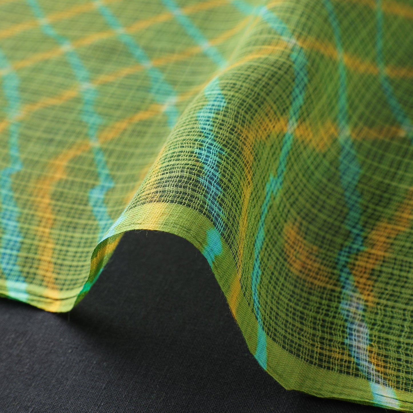 Buy Leheriya Tie-Dye Kota Doria Cotton Fabric 02 Online at iTokri.com