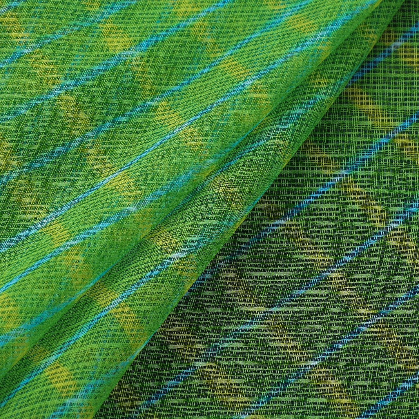  Leheriya Tie-Dye Kota Doria Cotton Fabric 98 Online at iTokri.com