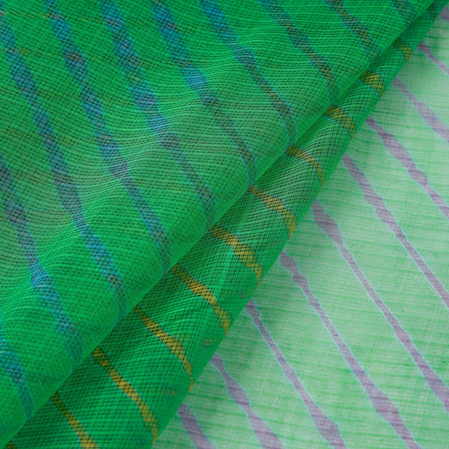 Buy Leheriya Tie-Dye Kota Doria Cotton Fabric Online at iTokri.com