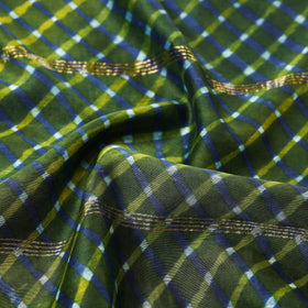 Green - leheriya tie-dye mothra chanderi silk handloom