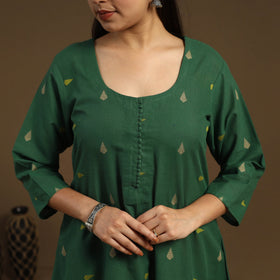  A-Line Cotton Jacquard Kurta for Women