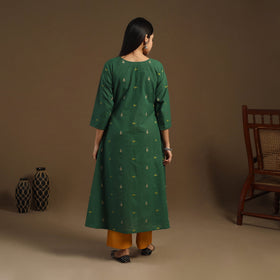  A-Line Cotton Jacquard Kurta for Women