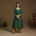  A-Line Cotton Jacquard Kurta for Women