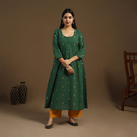  A-Line Cotton Jacquard Kurta for Women