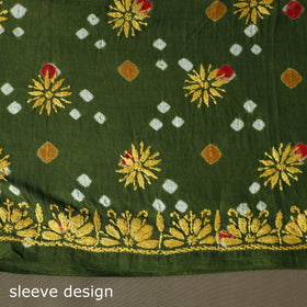 Lucknowi chikankari hand work bandhani unstitched kurta