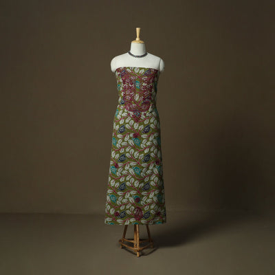 Lucknowi chikankari hand work kalamkari unstitched kurta