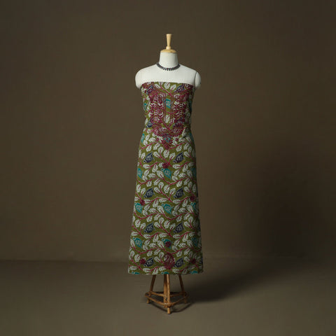 Lucknowi chikankari hand work kalamkari unstitched kurta