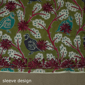 Lucknowi chikankari hand work kalamkari unstitched kurta