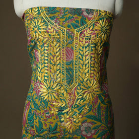 Lucknowi chikankari hand work kalamkari unstitched kurta