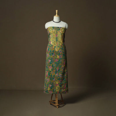 Lucknowi chikankari hand work kalamkari unstitched kurta