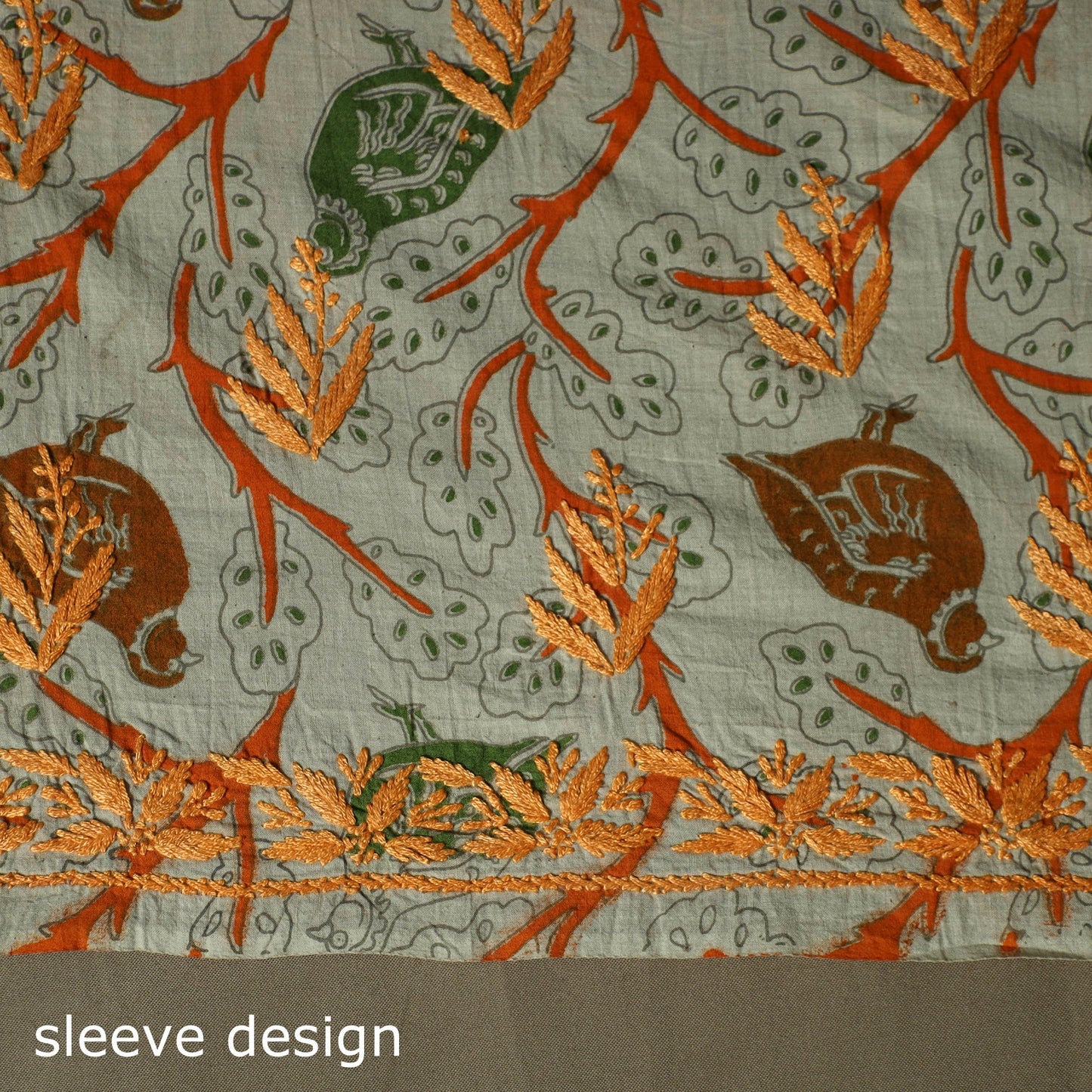 Lucknowi chikankari hand work kalamkari unstitched kurta