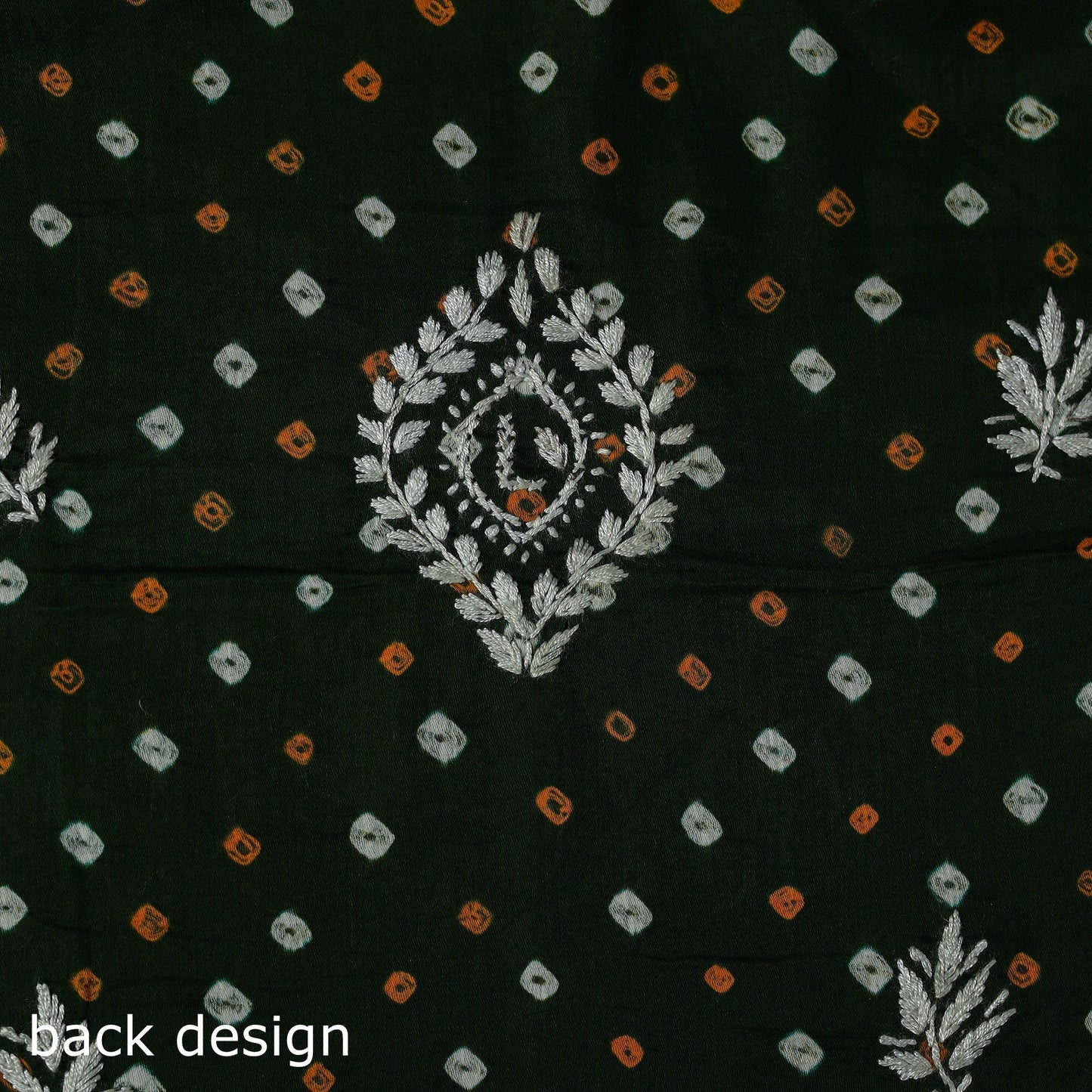 Lucknowi chikankari work bandhani unstitched kurta material