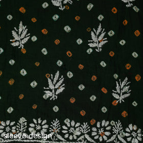 Lucknowi chikankari work bandhani unstitched kurta material