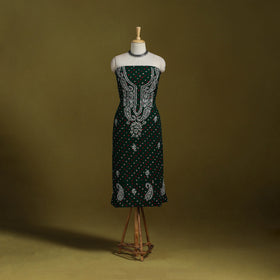 Lucknowi chikankari work bandhani unstitched kurta material