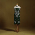 Lucknowi chikankari work bandhani unstitched kurta material