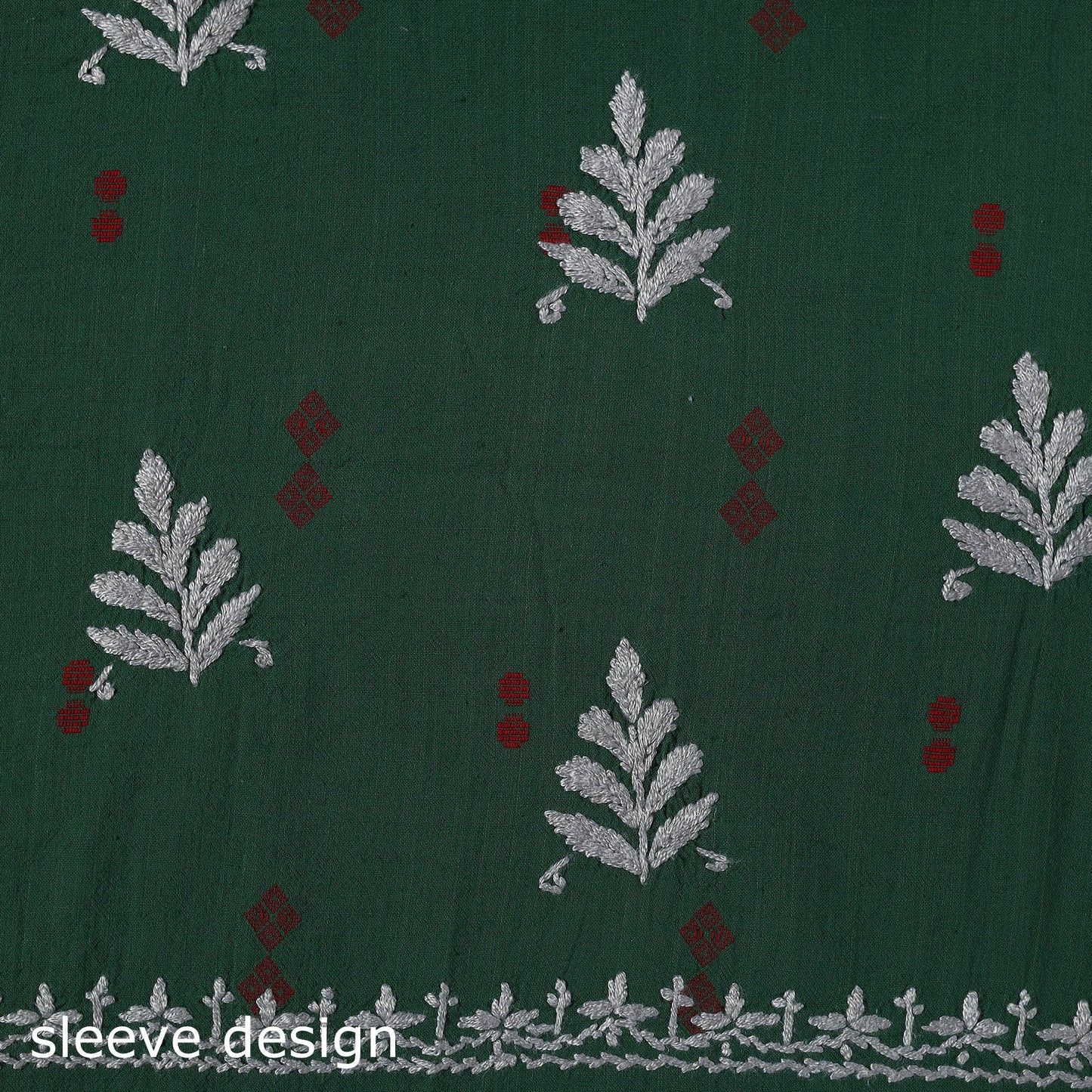 Black - lucknowi chikankari work jacquard unstitched kurta