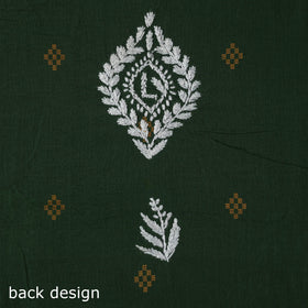 Black - lucknowi chikankari work jacquard unstitched kurta