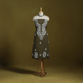 Lucknowi chikankari work jacquard unstitched kurta material