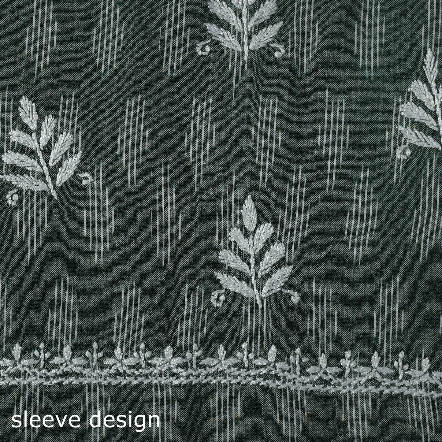 Lucknowi chikankari work pochampally ikat unstitched kurta