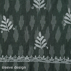 Lucknowi chikankari work pochampally ikat unstitched kurta