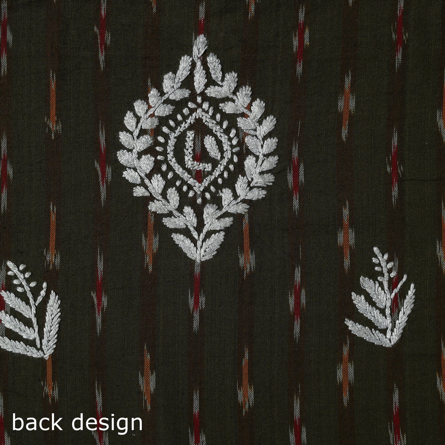 Lucknowi chikankari work pochampally ikat unstitched kurta