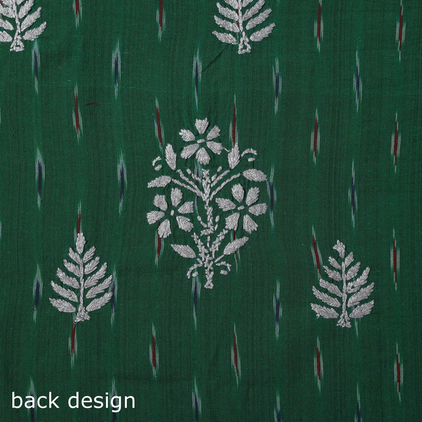 Lucknowi chikankari work pochampally ikat unstitched kurta