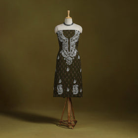 Lucknowi chikankari work pochampally ikat unstitched kurta