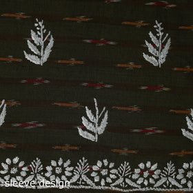 Lucknowi chikankari work pochampally ikat unstitched kurta