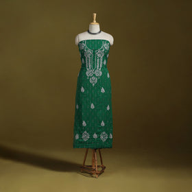 Lucknowi chikankari work pochampally ikat unstitched kurta