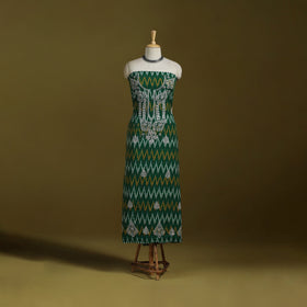 Lucknowi chikankari work pochampally ikat unstitched kurta